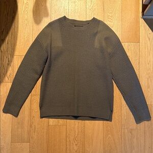 AllSaints Wool Blend Sweater – Olive Tan/Brown – Size Small (Oversized Fit)
